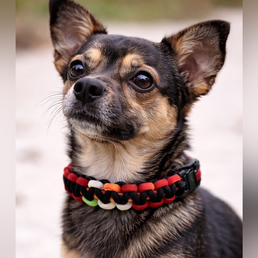 Handmade Multicolor Paracord Dog Collar